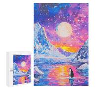 1000 PCS Puzzle Per Adolescenti Puzzle Lonely Penguin Sunset Puzzle Per Adulti Gioco Pratico Assemblaggio Del Modello Regali Unici Per Compleanno E Natale 1000 PCS