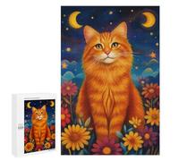 1000 PCS Puzzle Per Adolescenti Puzzle Magical Night Garden Cat -2 Puzzle Per Adolescenti Sfida Difficile Ogni Pezzo È Unico - Giocattoli Educativi Per L'apprendimento 1000 PCS