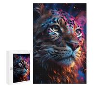 1000 PCS Puzzle Per Adolescenti Puzzle Neon Leopard Portrait-1 Puzzle Per Adolescenti Sfida Difficile Ogni Pezzo È Unico - Giocattoli Educativi Per L'apprendimento 1000 PCS