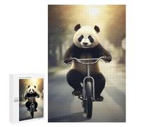 1000 PCS Puzzle Per Adolescenti Puzzle Panda on A Bicycle Puzzle Per Adulti Gioco Rompicapo Ma Divertente E Umoristico Aiuta L'esercizio Del Cervello 1000 PCS