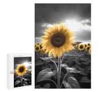 1000 PCS Puzzle Per Adolescenti Puzzle Sunflower Black White Puzzle Per Adulti Gioco Rompicapo Ma Divertente E Umoristico Aiuta L'esercizio Del Cervello 1000 PCS