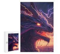 1000 PCS Puzzle Per Adolescenti Puzzle Thunder Dragon in Stormy Sky -1 Puzzle Per Adulti Gioco Rompicapo Ma Divertente E Umoristico Aiuta L'esercizio Del Cervello 1000 PCS