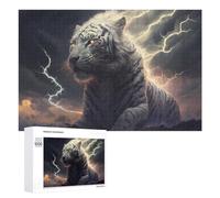 1000 PCS Puzzle Per Adolescenti Puzzle Thundering White Tiger Puzzle Per Adulti Gioco Pratico Assemblaggio Del Modello Regali Unici Per Compleanno E Natale 1000 PCS