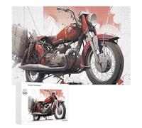 1000 PCS Puzzle Per Adolescenti Puzzle Vintage Motorcycle Artwork Puzzle Per Adulti Gioco Rompicapo Ma Divertente E Umoristico Aiuta L'esercizio Del Cervello 1000 PCS