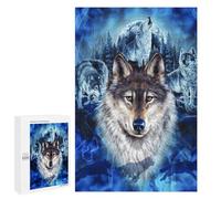 1000 PCS Puzzle Per Adolescenti Puzzle Wolf Pack Moonlit Majesty Puzzle Per Adulti Gioco Rompicapo Ma Divertente E Umoristico Aiuta L'esercizio Del Cervello 1000 PCS
