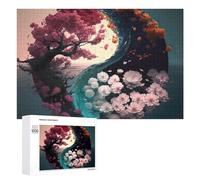 1000 PCS Puzzle Per Adolescenti Puzzle Yin-Yang Harmony Floral Balance Puzzle Per Adulti Gioco Rompicapo Ma Divertente E Umoristico Aiuta L'esercizio Del Cervello 1000 PCS