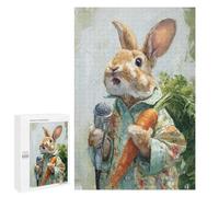 1000 PCS Puzzle Per Adolescenti Rabbit Singer with Microphone Puzzle Per Adolescenti Antistress Ogni Pezzo È Unico - Ideale Come Regalo Per Tutta La Famiglia 1000 PCS