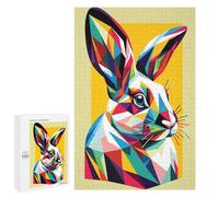 1000 PCS Puzzle Per Adolescenti Rabbit Wpap Pop Art Puzzle Per Adulti Gioco Pratico Regalo Per Donne Aiuta L'esercizio Del Cervello 1000 PCS