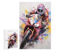 1000 PCS Puzzle Per Adolescenti Racing Spirit Motorcycle Artwork Puzzle Per Adolescenti Gioco Rompicapo Migliora La Memoria Regali Di Natale Compleanno 1000 PCS