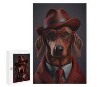 1000 PCS Puzzle Per Adolescenti Red Dachshund Mafia Boss Puzzle Fai Da Te Per Adulti, Giocattoli, Decorazioni Murali, Regali Per Tutta La Famiglia 1000 PCS