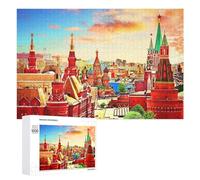 1000 PCS Puzzle Per Adolescenti Red Square Moscow Panorama Puzzle Per Adulti Gioco Pratico Corsa Di Velocità Delle Mani Divertimento Attività A Casa, 1000 PCS