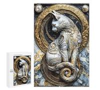 1000 PCS Puzzle Per Adolescenti Regal Kintsugi Cat Art Puzzle Per Adolescenti Migliora La Memoria Sfida Da Completare Giocattoli Educativi Per L'apprendimento 1000 PCS