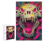1000 PCS Puzzle Per Adolescenti Roar of The Forgotten Beast - Expressionist Fury Skull Puzzle Per Adulti, Rompicapo, Sfida Educativa, Regalo Di Compleanno 1000 PCS