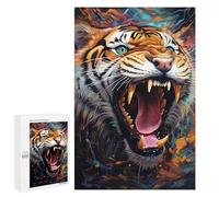 1000 PCS Puzzle Per Adolescenti Roaring Tiger Artwork -9 Puzzle Per Adolescenti Gioco Rompicapo Migliora La Memoria Regali Di Natale Compleanno 1000 PCS