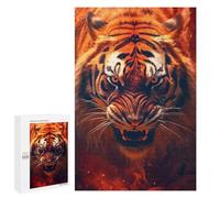1000 PCS Puzzle Per Adolescenti Roaring Tiger Ritratto Puzzle Adolescente Giocattolo Antistress Vacanza Casa Passatempo Sfida Educativa 1000 PCS