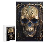 1000 PCS Puzzle Per Adolescenti Skull Machine Gold Puzzle Per Adulti Gioco Pratico Difficile Difficile Unico Compleanno E Regali 1000 PCS