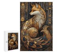 1000 PCS Puzzle Per Adolescenti Stained Glass Art Deco Fox Puzzle Per Adulti Gioco Pratico Assemblaggio Di Modelli Regali Unici Per Compleanno E Natale 1000 PCS