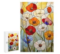 1000 PCS Puzzle Per Adolescenti Stained Glass Flower Panel-1 Puzzle Per Adolescenti Migliora La Memoria Sfida Da Completare Giocattoli Educativi Per L'apprendimento 1000 PCS