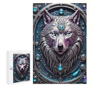 1000 PCS Puzzle Per Adolescenti Steampunk Metal White Wolf Puzzle Per Adulti Divertenti Giochi Vacanze A Casa Passatempo Formazione Cervello 1000 PCS