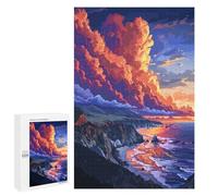 1000 PCS Puzzle Per Adolescenti Sunset Coast Pixel Art Puzzle Per Adulti Giochi Per Famiglie Taglio Di Precisione Difficile E Impegnativo 1000 PCS