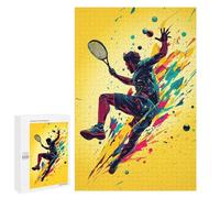 1000 PCS Puzzle Per Adolescenti Tennis Player in Action Puzzle Per Adolescenti Gioco Rompicapo Migliora La Memoria Regali Di Natale Compleanno 1000 PCS