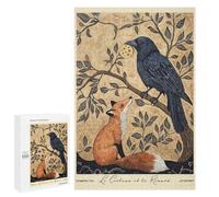 1000 PCS Puzzle Per Adolescenti The Crow And The Fox Animal Fables Puzzle Per Adulti Gioco Per Famiglie Un'opera D'arte Regali Unici Per Compleanno E Natale 1000 PCS