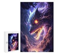 1000 PCS Puzzle Per Adolescenti Thunder Dragon Artwork Puzzle Per Adulti Puzzle Difficile Sfida Attività Divertenti A Casa Ottimo Regalo Per I Giocatori 1000 PCS