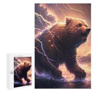 1000 PCS Puzzle Per Adolescenti Thundering Beast Epic Wildlife Artwork Puzzle Per Adulti Giocattoli Antistress Regali Per Donne Sfida Da Completare 1000 PCS
