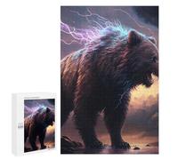 1000 PCS Puzzle Per Adolescenti Thundering Beast The Electric Bear Puzzle Per Adulti Gioco Pratico Corsa Di Velocità Delle Mani Divertimento Attività A Casa, 1000 PCS