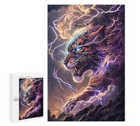 1000 PCS Puzzle Per Adolescenti Thundering Tiger Power -4 Puzzle Per Adulti Puzzle Difficile Sfida Attività Divertenti A Casa Ottimo Regalo Per I Giocatori 1000 PCS