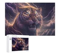 1000 PCS Puzzle Per Adolescenti Thundering Tiger Roar Puzzle Per Adolescenti Gioco Rompicapo Migliora La Memoria Regali Di Natale Compleanno 1000 PCS