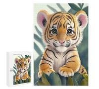 1000 PCS Puzzle Per Adolescenti Tiger Baby Cute Animal Puzzle Per Adolescenti Giochi Per Famiglie Analisi E Sfida Educativa Logica 1000 PCS