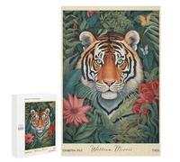 1000 PCS Puzzle Per Adolescenti Tiger William Morris Floral Puzzle Per Adolescenti Gioco Rompicapo Migliora La Memoria Regali Di Natale Compleanno 1000 PCS