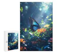 1000 PCS Puzzle Per Adolescenti Tropical Blue Butterfly Puzzle Per Adulti Gioco Per Famiglie Un'opera D'arte Regali Unici Per Compleanno E Natale 1000 PCS