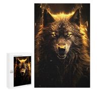1000 PCS Puzzle Per Adolescenti Unleashed Black Wolf Puzzle Per Adulti Gioco Pratico Assemblaggio Di Modelli Regali Unici Per Compleanno E Natale 1000 PCS