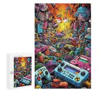 1000 PCS Puzzle Per Adolescenti Video Game Chaos A Digital Artwork Puzzle Per Adulti Giochi Per Famiglie Antistress Regali Per La Riduzione Dello Stress 1000 PCS