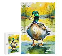 1000 PCS Puzzle Per Adolescenti Watercolor Mallard Duck Puzzle Per Adulti Rompicapo Gioco Analisi E Logica Regali Di Natale Compleanno 1000 PCS