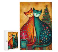 1000 PCS Puzzle Per Adolescenti Whimsical Cats Christmas Art Puzzle Per Adolescenti Difficili Ogni Pezzo È Unico - Regalo Di Compleanno, Regali, 1000 PCS