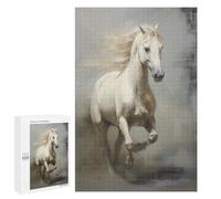 1000 PCS Puzzle Per Adolescenti White Horse Running Puzzle Per Adolescenti Gioco Rompicapo Migliora La Memoria Regali Di Natale Compleanno 1000 PCS