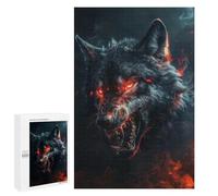 1000 PCS Puzzle per Adolescenti Wild Evil Black Wolf Puzzle per Adulti Giochi Di Rilassamento Decorazione Della Parete Aiuta A Eserciare Il Cervello 1000 PCS