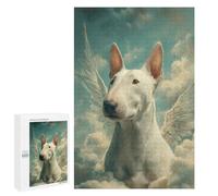 1000 PCS Puzzle Per Adolescenti Winged Bull Terrier in The Clouds Bull Terrier Remembrance Puzzle Per Adulti Giochi Per Famiglie Taglio Di Precisione Difficile E Impegnativo 1000 PCS