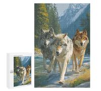 1000 PCS Puzzle Per Adolescenti Wolf Pack Wilderness Scene Puzzle Per Adulti Assemblaggio Del Modello Aiuta L'esercizio Del Cervello Giochi Stimolanti 1000 PCS