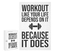 1000 PCS Puzzle Per Adolescenti Workout Like Your Life Depends On It Puzzle Per Adulti Assemblaggio Del Modello Aiuta L'esercizio Del Cervello Giochi Stimolanti 1000 PCS