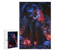 1000 PCS Puzzle Per Adulti Baron Samedi And Maman Brigitte Gothic Romance in A Graveyard Puzzle Per Adulti Giocattolo Decorazione Da Parete Migliora La Memoria Regali Per Amici E Familiari 1000 PCS