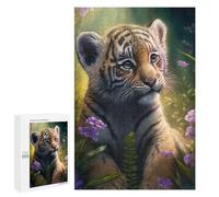 1000 PCS Puzzle Per Adulti Cute Baby Tiger Puzzle Per Adolescenti Migliora La Memoria Ogni Pezzo È Unico - Giocattoli Educativi Per L'apprendimento 1000 PCS