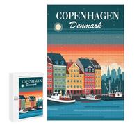 1000 PCS Puzzle Per Adulti E Adolescenti Copenhagen Denmark Skyline Puzzle Gioco Pratico Corsa Di Velocità Manuale Regali Unici Per Compleanno E Natale 1000 PCS