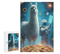 1000 PCS Puzzle Per Adulti E Adolescenti Llama Astronaut Pizza Space Puzzle Gioco Pratico Corsa Di Velocità Manuale Regali Unici Per Compleanno E Natale 1000 PCS