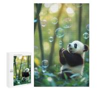 1000 PCS Puzzle Per Adulti E Adolescenti Panda Playing with Bubbles Puzzle Giocattolo Decorazione Da Parete Arte Da Parete Regali Di Compleanno E Unici 1000 PCS