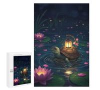 1000 PCS Puzzle Per Adulti E Adolescenti Turtle with Lantern in Lily Pond Puzzle Gioco Pratico Corsa Di Velocità Manuale Regali Unici Per Compleanno E Natale 1000 PCS