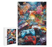 1000 PCS Puzzle Per Adulti E Adolescenti Video Game Controllers A Visual Symphony -1 Puzzle Per Adulti Giochi Per Famiglie Quadri Da Parete Ideali Come Regalo 1000 PCS